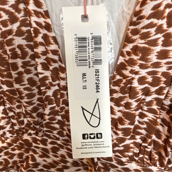 NWT MINKPINK Brown Leopard High Low Dress - Picture 7 of 12